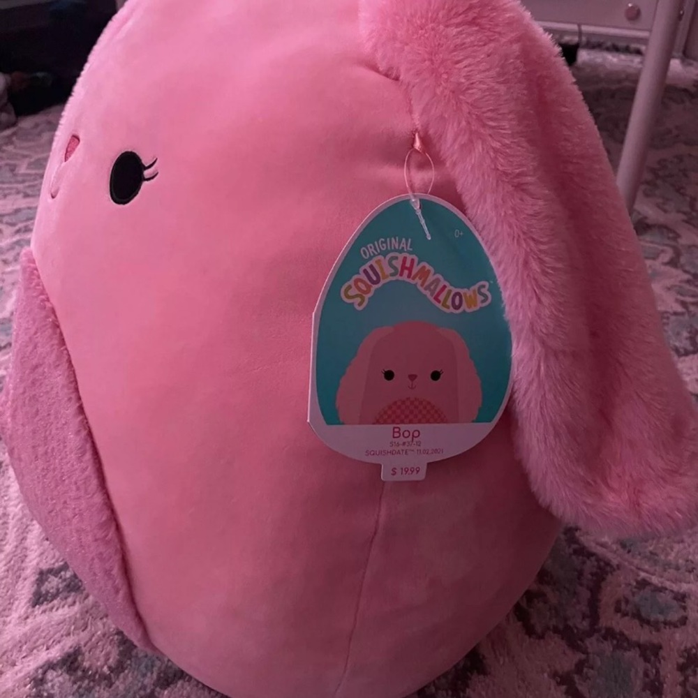 Bop the pink bunny - squishmallow Easter 2022